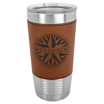Polar Camel 20 oz. Leatherette Polar Camel Tumbler with Clear Lid