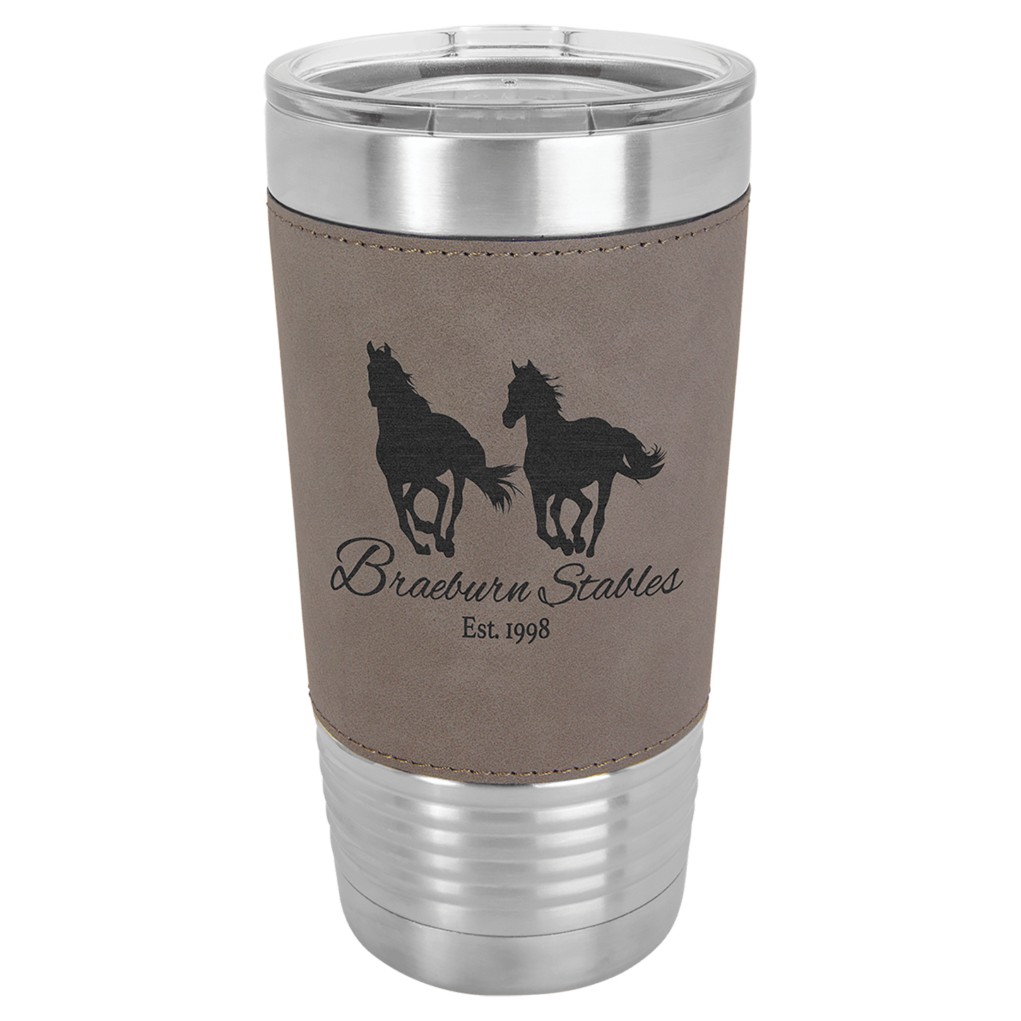 Polar Camel 20 oz. Leatherette Polar Camel Tumbler with Clear Lid