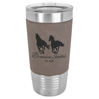 Polar Camel 20 oz. Leatherette Polar Camel Tumbler with Clear Lid