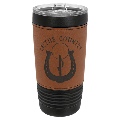 Polar Camel 20 oz. Leatherette Tumbler with Slider Lid