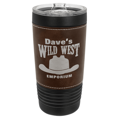 Polar Camel 20 oz. Leatherette Tumbler with Slider Lid