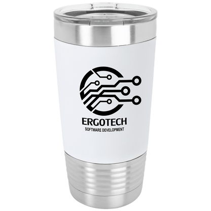 20 oz. Polar Camel Tumbler with Silicone Grip and Clear Lid
