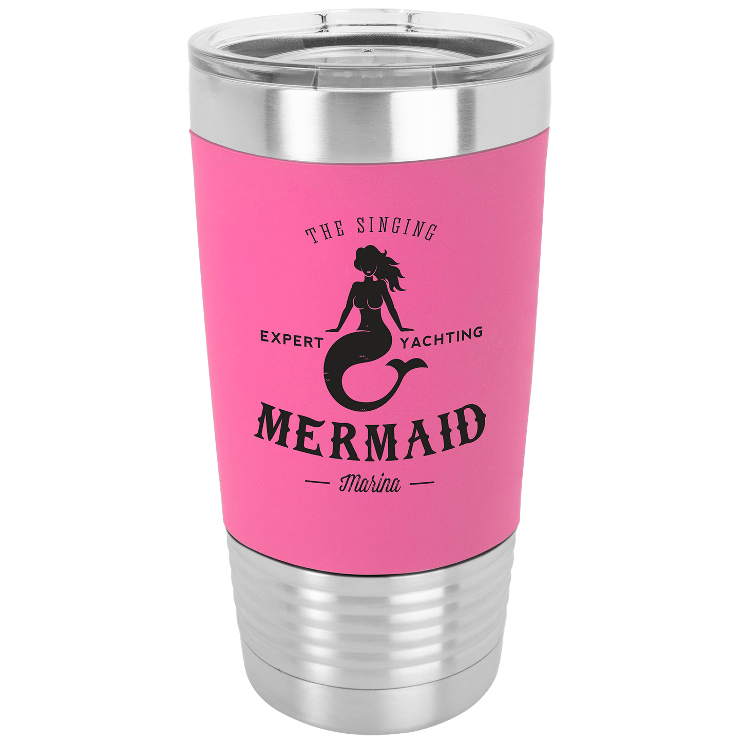 20 oz. Polar Camel Tumbler with Silicone Grip and Clear Lid
