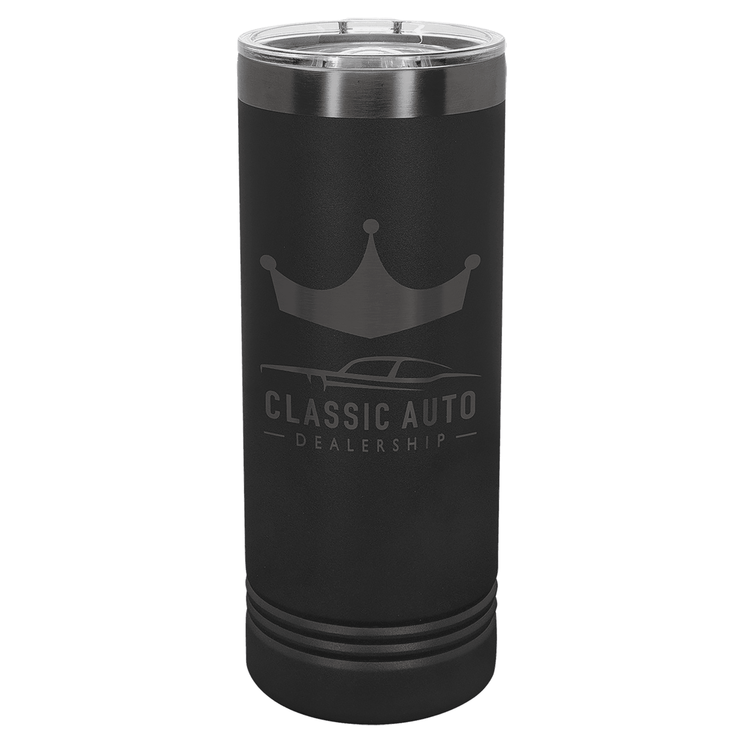 Polar Camel 22 oz. Black/Ghost Black Ion-Plated Skinny Tumbler with Slider Lid
