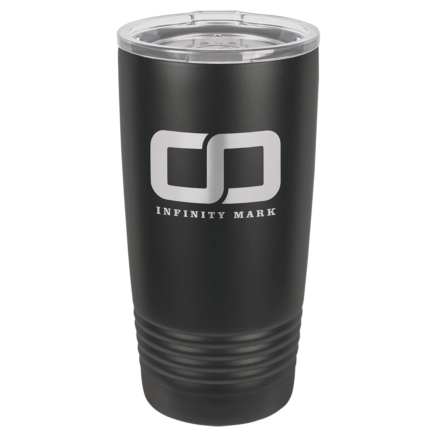 Polar Camel 20 oz. Vacuum Insulated Ringneck Tumbler with Silver Ring and Clear Lid