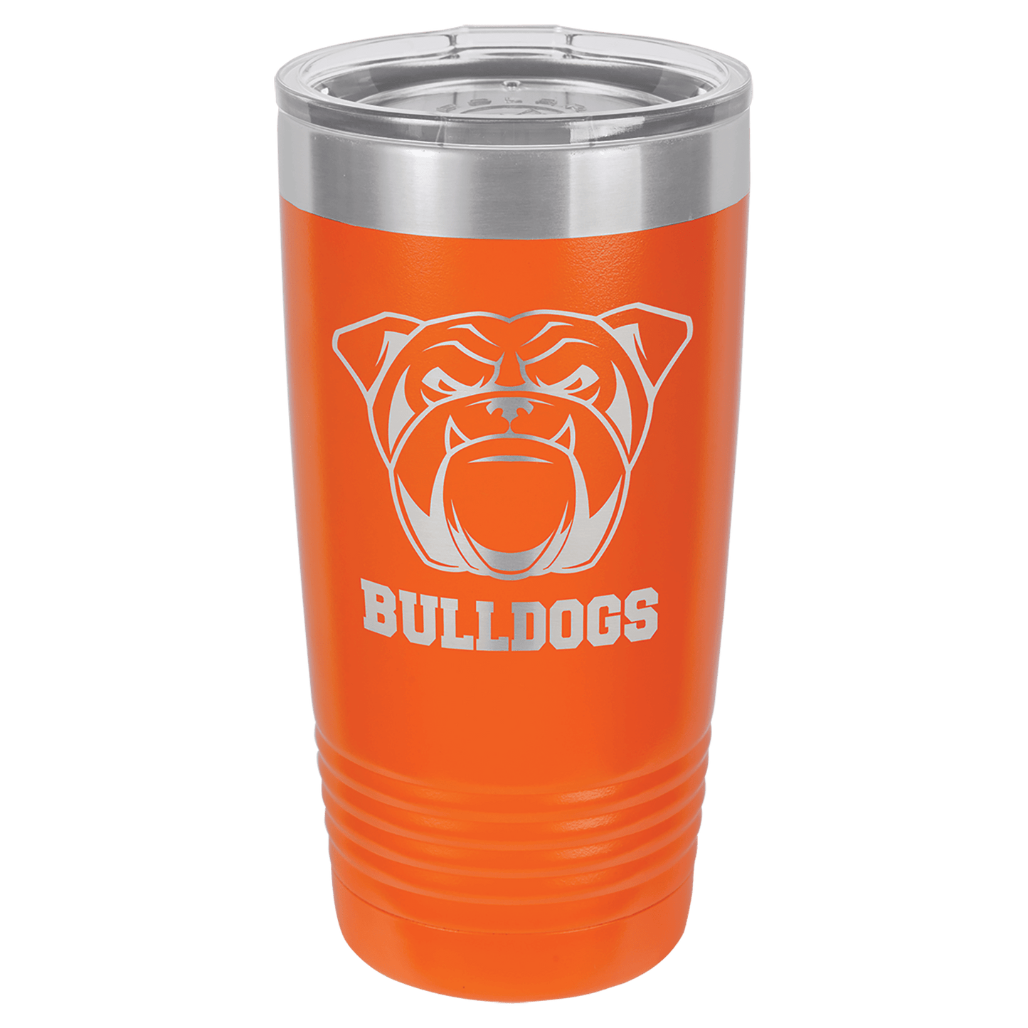 Polar Camel 20 oz. Vacuum Insulated Ringneck Tumbler with Silver Ring and Clear Lid