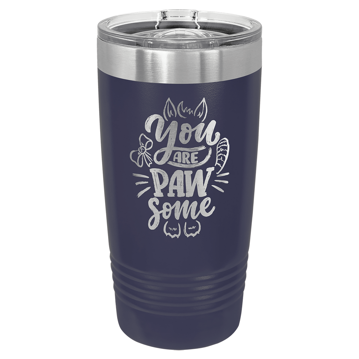 Polar Camel 20 oz. Ringneck Insulated Tumbler with Slider Lid and Silver Ring