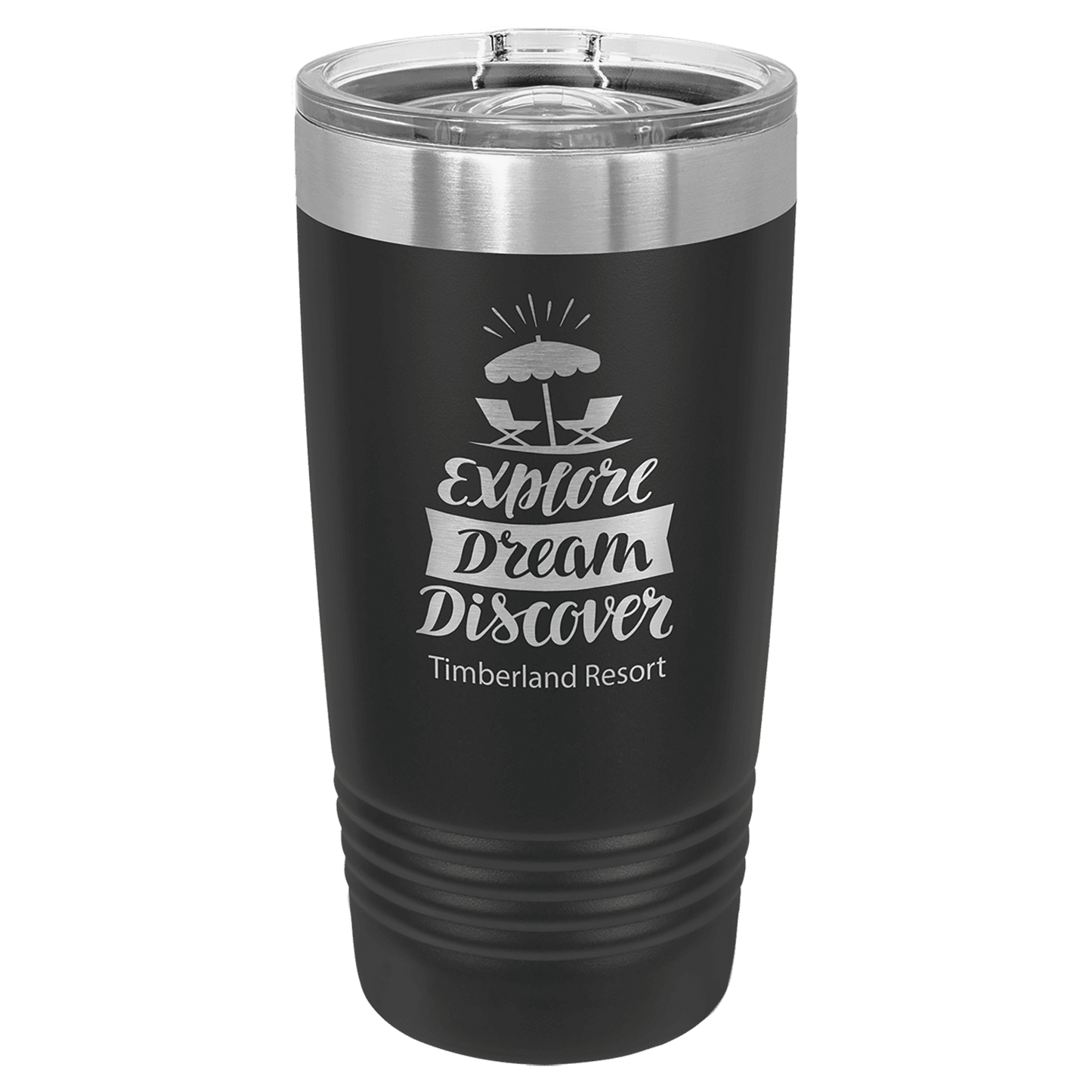Polar Camel 20 oz. Ringneck Insulated Tumbler with Slider Lid and Silver Ring