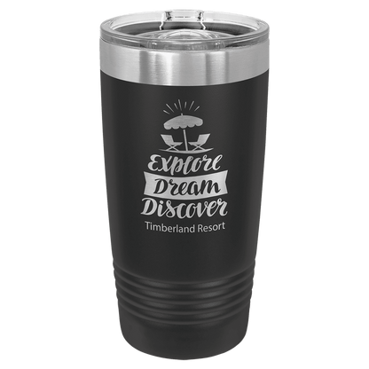 Polar Camel 20 oz. Ringneck Insulated Tumbler with Slider Lid and Silver Ring
