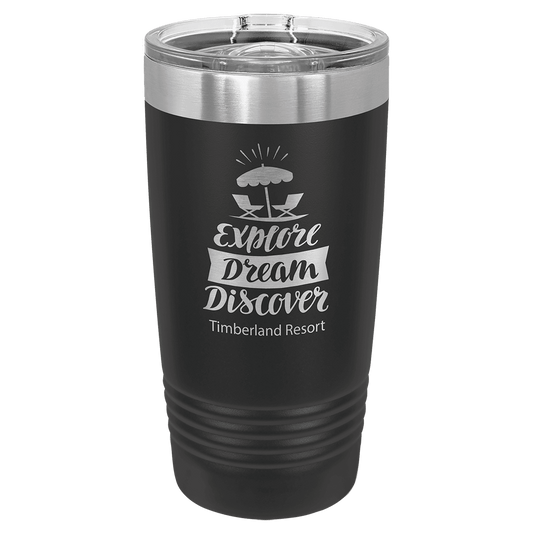 Polar Camel 20 oz. Ringneck Insulated Tumbler with Slider Lid and Silver Ring