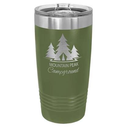 Polar Camel 20 oz. Ringneck Insulated Tumbler with Slider Lid and Silver Ring