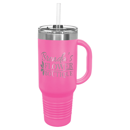 Polar Camel 40 oz. Travel Mug with Handle, Straw Included