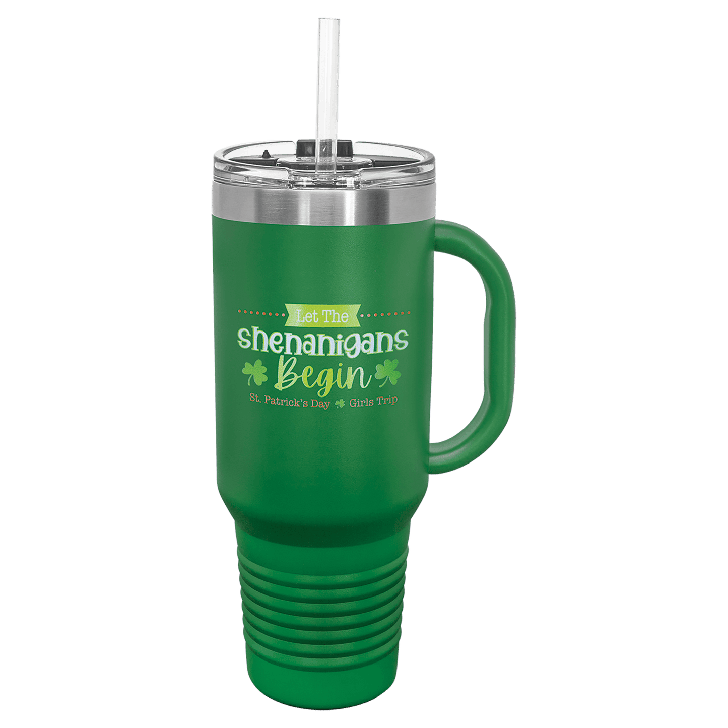 Polar Camel 40 oz. Travel Mug with Handle, Straw Included
