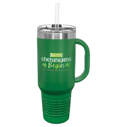 Polar Camel 40 oz. Travel Mug with Handle, Straw Included