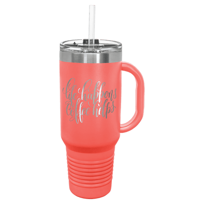Polar Camel 40 oz. Travel Mug with Handle, Straw Included