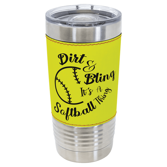 Polar Camel 20 oz. Softball Sports Tumbler with Slider Lid