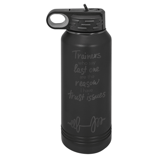 Polar Camel 32 oz. Black/Ghost Black Ion-Plated Water Bottle