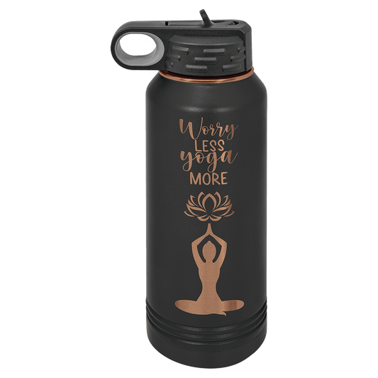 Polar Camel 32 oz. Black/Rose Gold Ion-Plated Water Bottle