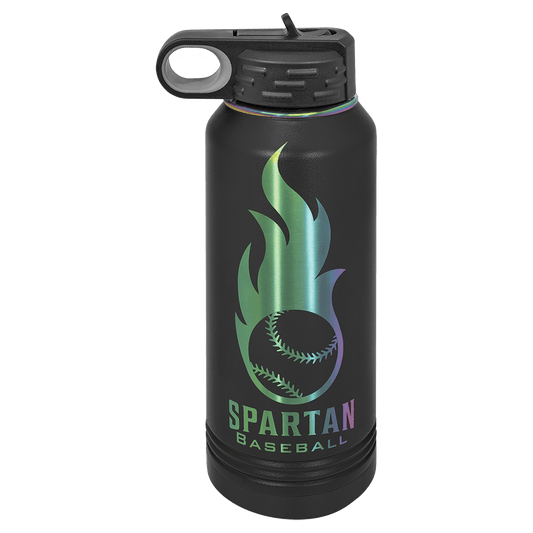 Polar Camel 32 oz. Black/Prism Ion-Plated Water Bottle