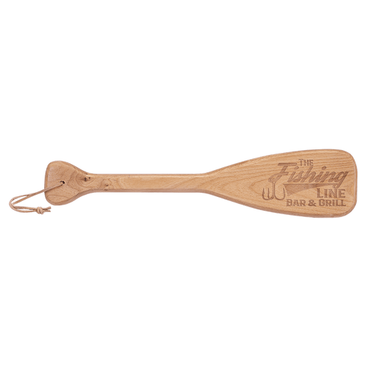 Boat Paddle with Leather String 18" x 4"