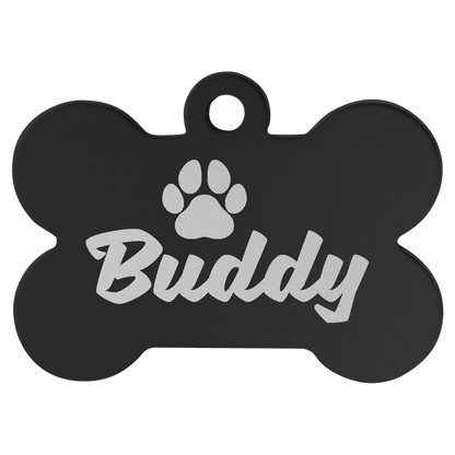 Anodized Aluminum Bone Pet Tag 1.5" x 1"