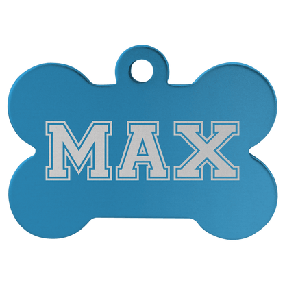 Anodized Aluminum Bone Pet Tag 1.5" x 1"