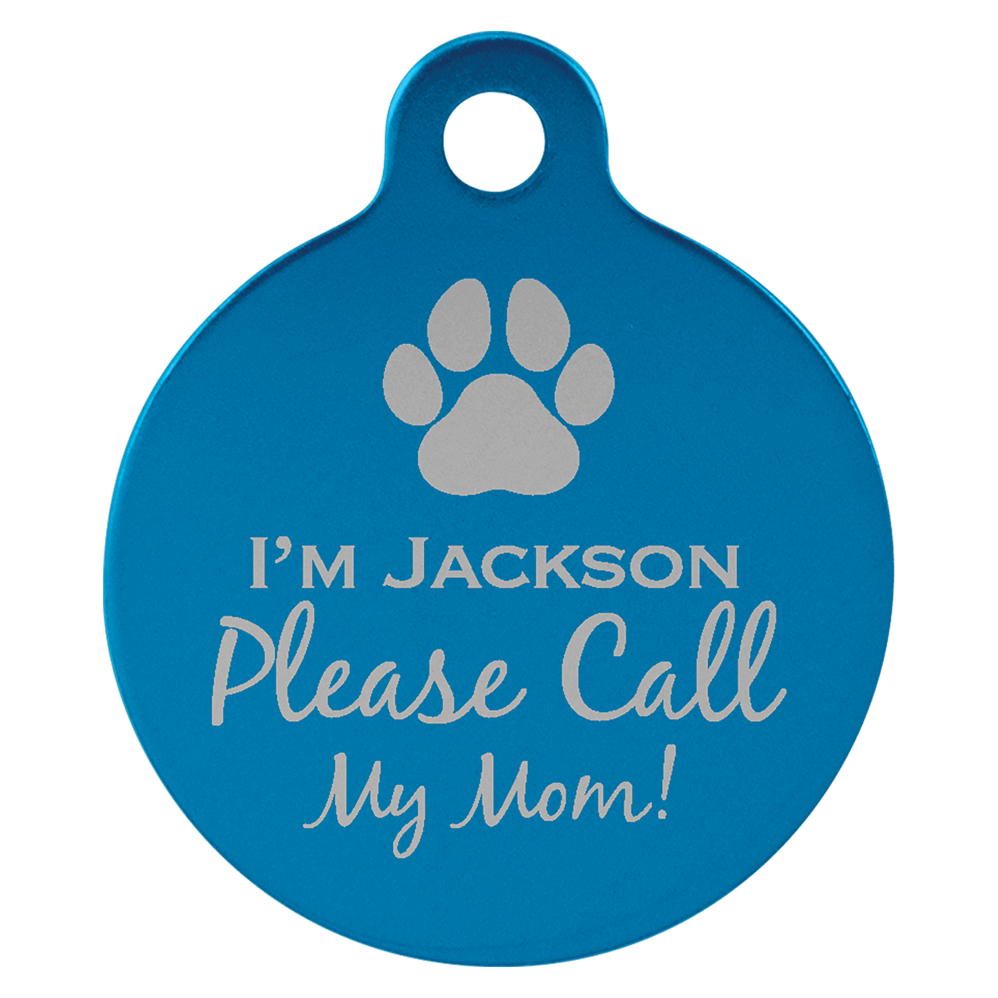 Anodized Aluminum Round Pet Tag 1"