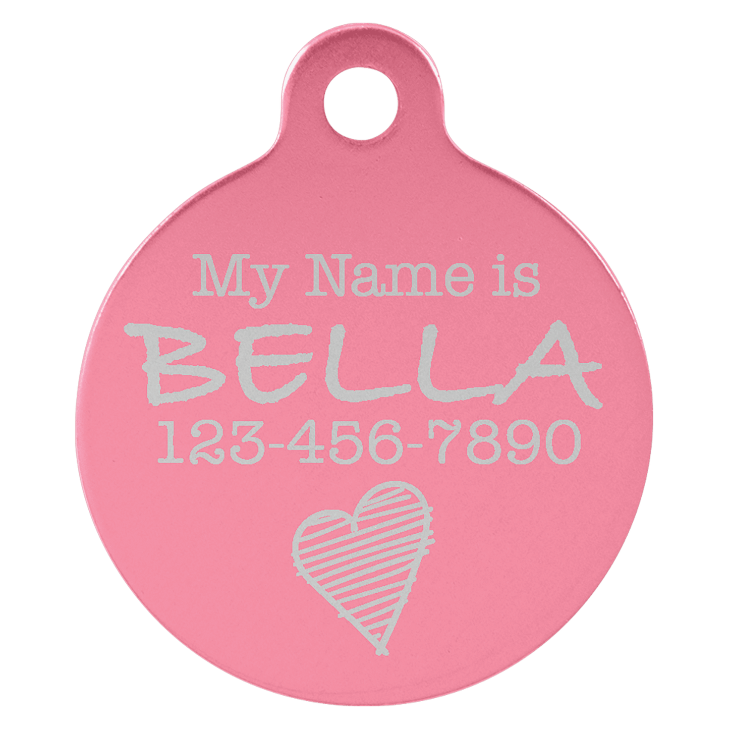 Anodized Aluminum Round Pet Tag 1"