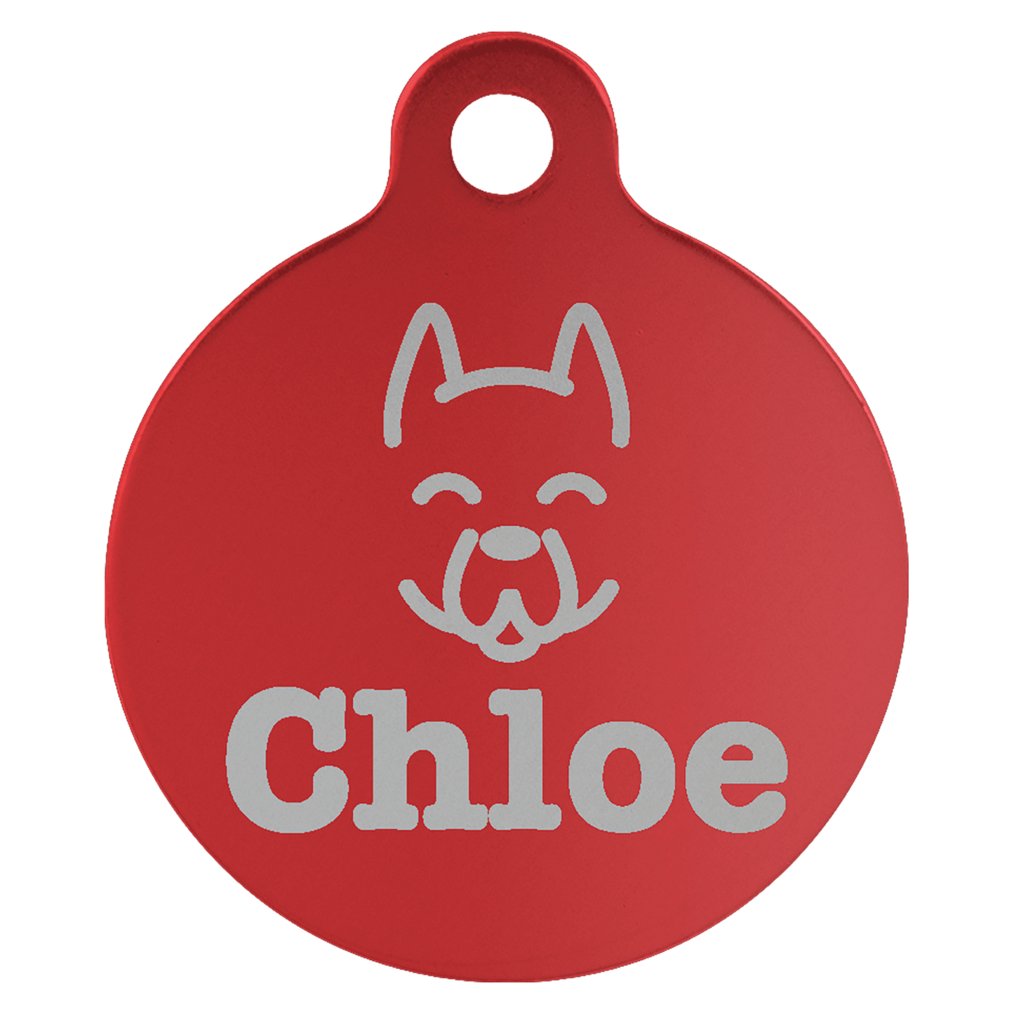 Anodized Aluminum Round Pet Tag 1"
