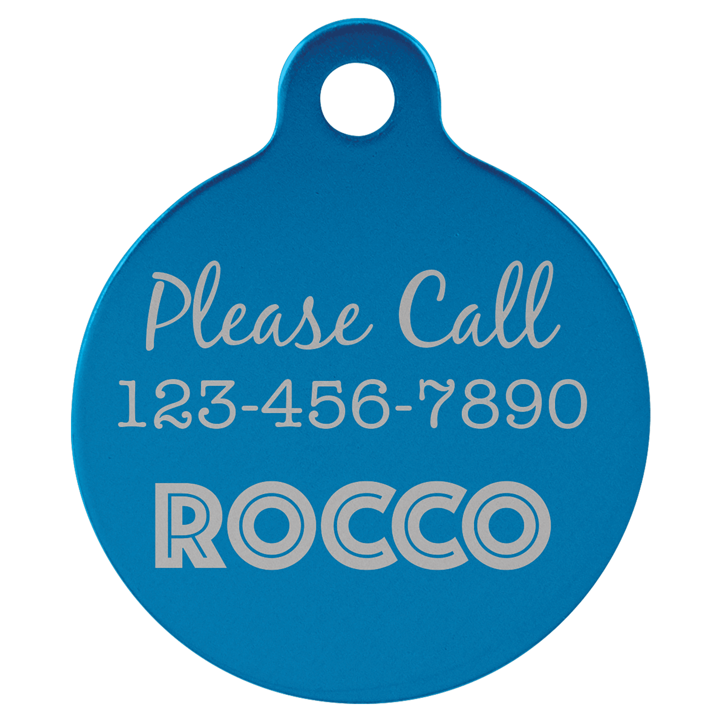 Anodized Aluminum Round Pet Tag 1.25"