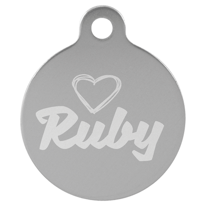 Anodized Aluminum Round Pet Tag 1.25"