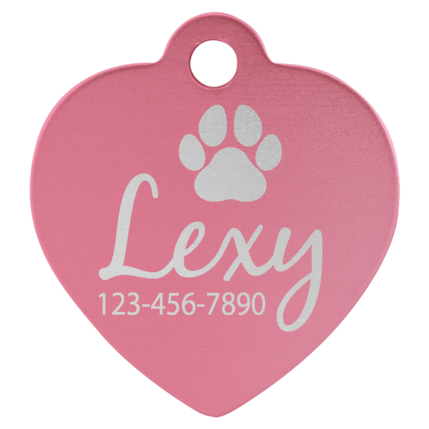 Anodized Aluminum Heart Pet Tag 1.25"