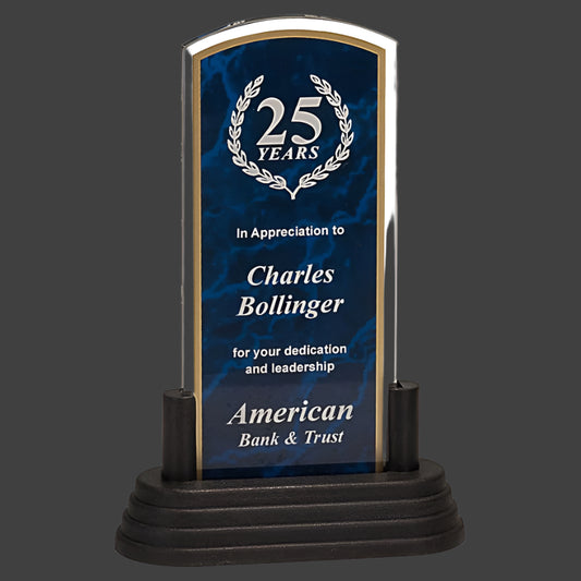 Blue Marbleized Arch Pop-In Acrylic (Base not included)