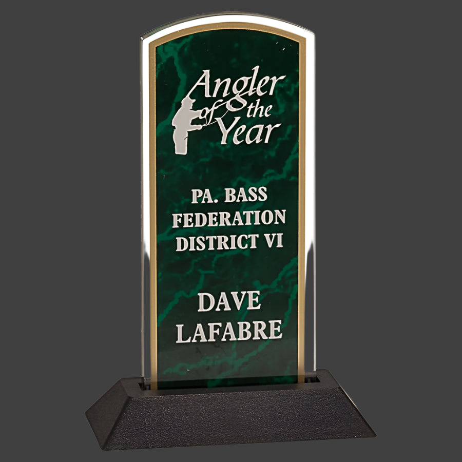 Green Marbleized Arch Pop-In Acrylic (Base not included)