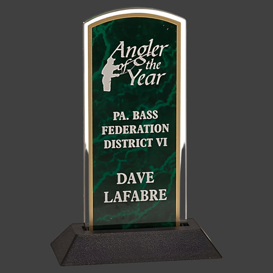 Green Marbleized Arch Pop-In Acrylic (Base not included)