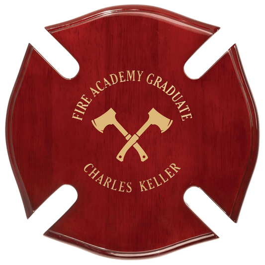 Rosewood Piano Finish Maltese Cross Plaque