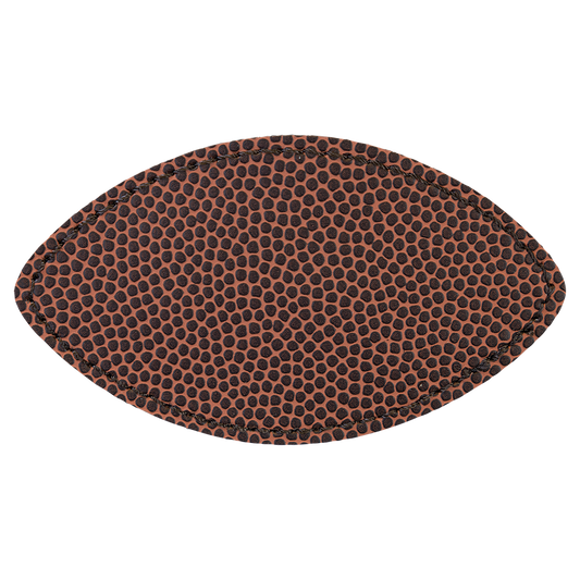 3.5" x 2" Football Shaped Leatherette Patch with Adhesive