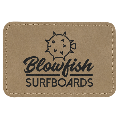 Rectangle Leatherette Patch with Adhesive 3" x 2"
