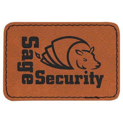 Rectangle Leatherette Patch with Adhesive 3" x 2"