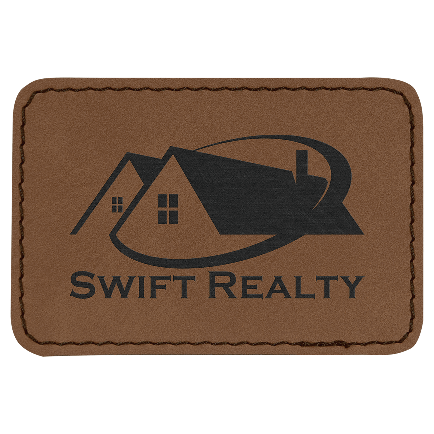 Rectangle Leatherette Patch with Adhesive 3" x 2"