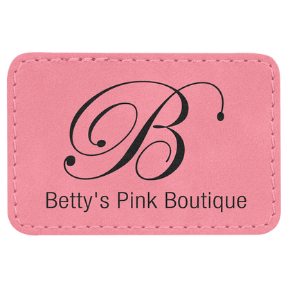 Rectangle Leatherette Patch with Adhesive 3" x 2"