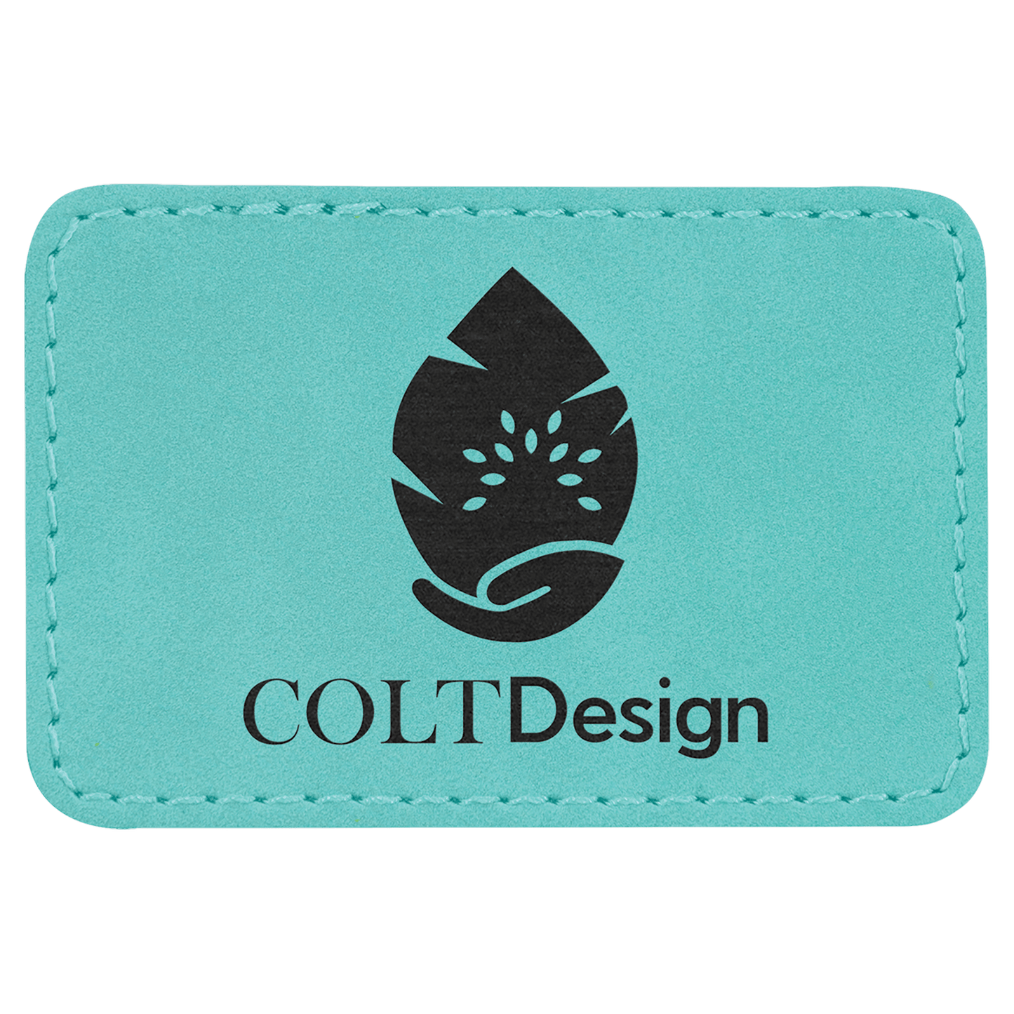 Rectangle Leatherette Patch with Adhesive 3" x 2"