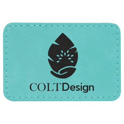 Rectangle Leatherette Patch with Adhesive 3" x 2"