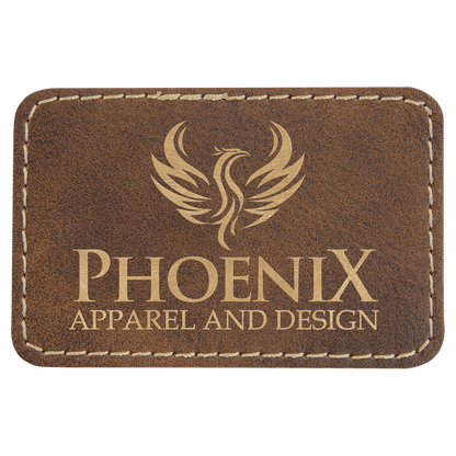 Rectangle Leatherette Patch with Adhesive 3" x 2"