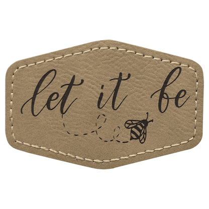 Hex Leatherette Patch with Adhesive 3" x 2"