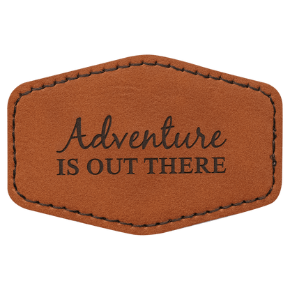 Hex Leatherette Patch with Adhesive 3" x 2"