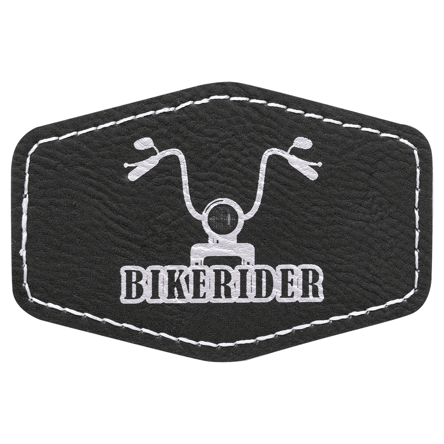 Hex Leatherette Patch with Adhesive 3" x 2"