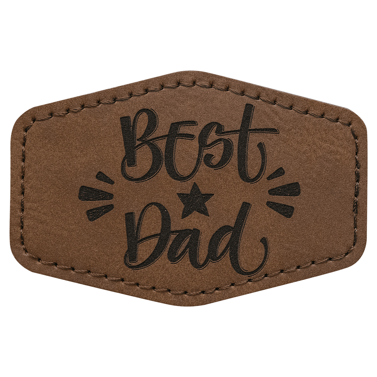 Hex Leatherette Patch with Adhesive 3" x 2"