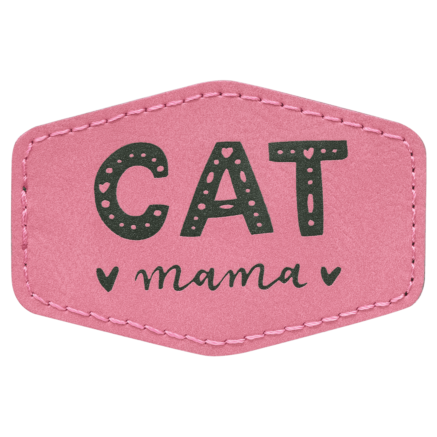 Hex Leatherette Patch with Adhesive 3" x 2"