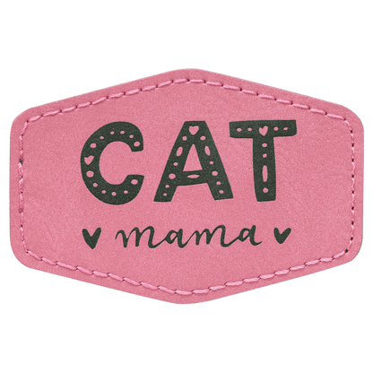 Hex Leatherette Patch with Adhesive 3" x 2"